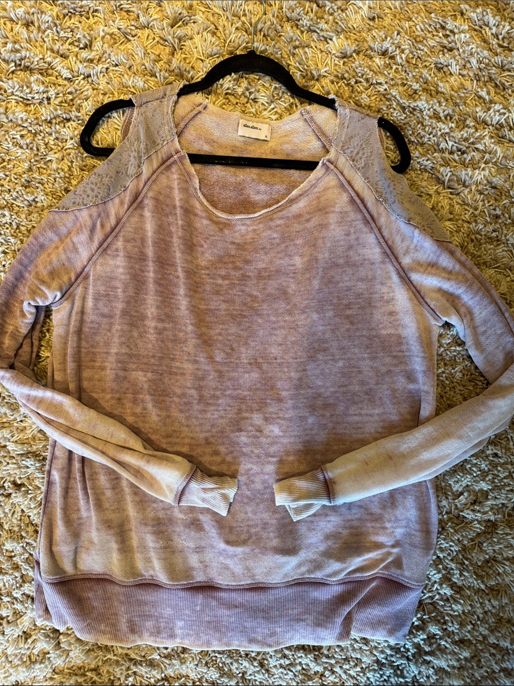 Allen Allen Dusty Mauve Knit Pullover XL